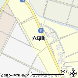 新潟県新発田市六日町周辺の地図