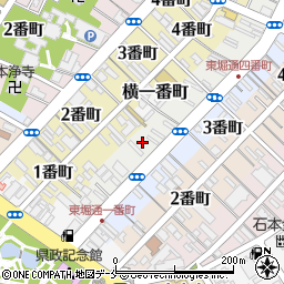 タイムズ新潟東堀通二番町駐車場周辺の地図