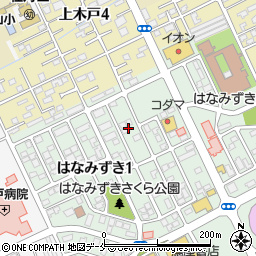 新潟県新潟市東区はなみずき1丁目3周辺の地図