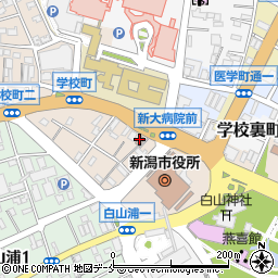 新潟学校町郵便局周辺の地図