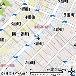 新潟県新潟市中央区東堀前通（３番町）周辺の地図