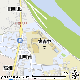 丸森町立丸森中学校周辺の地図