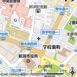 新潟県新潟市中央区医学町通（２番町）周辺の地図