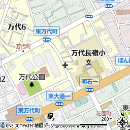 新潟県新潟市中央区東万代町周辺の地図