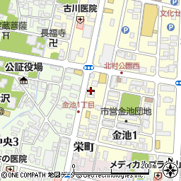 読売センター米沢周辺の地図