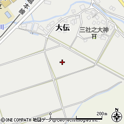 新潟県新発田市大伝周辺の地図