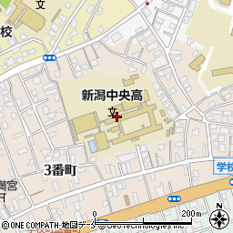 新潟県立新潟中央高等学校　家庭科研究室周辺の地図