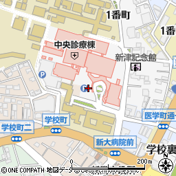 新潟大学医歯学総合病院周辺の地図