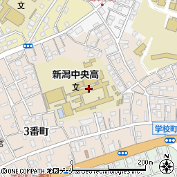 新潟県立新潟中央高等学校周辺の地図