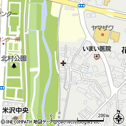 山形県米沢市花沢町2613-23周辺の地図