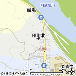 宮城県伊具郡丸森町田町北周辺の地図