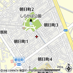 新潟県新潟市北区朝日町周辺の地図