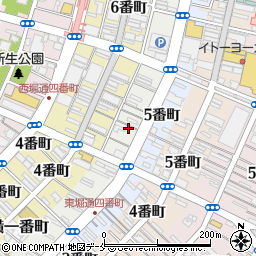 新潟県新潟市中央区東堀通（５番町）周辺の地図
