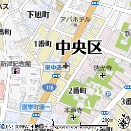 新潟東中通郵便局周辺の地図