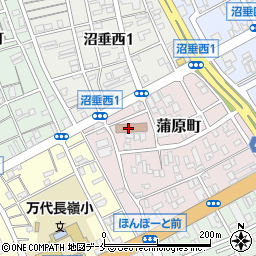 新潟市役所　東地区公民館周辺の地図