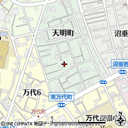 新潟県新潟市中央区天明町周辺の地図