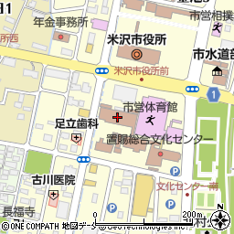 米沢郵便局 ＡＴＭ周辺の地図