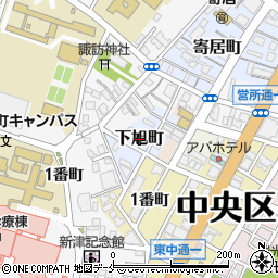 新潟県新潟市中央区下旭町周辺の地図