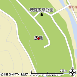 福島県福島市飯坂町茂庭広瀬周辺の地図