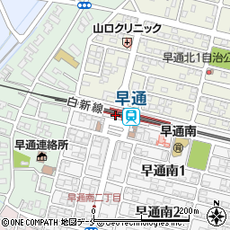 早通駅周辺の地図