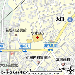株式会社ウオロク　葛塚店周辺の地図