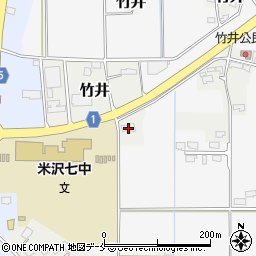 山形県米沢市竹井879周辺の地図