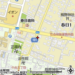 はま寿司米沢店周辺の地図