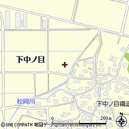 新潟県新発田市下中ノ目周辺の地図