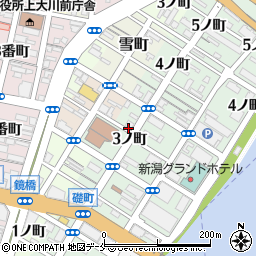 新潟県新潟市中央区礎町通（３ノ町）周辺の地図