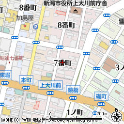 リパーク新潟上大川前通駐車場周辺の地図