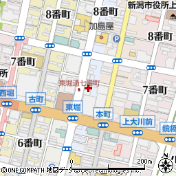 新潟県新潟市中央区東堀前通７番町周辺の地図
