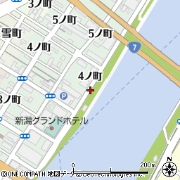 新潟県新潟市中央区下大川前通４ノ町周辺の地図