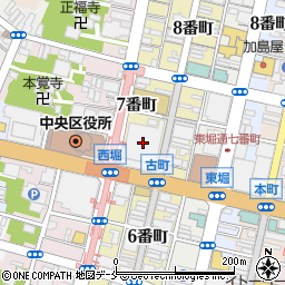 新潟市役所ふるまち庁舎周辺の地図