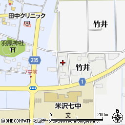 山形県米沢市竹井2538周辺の地図