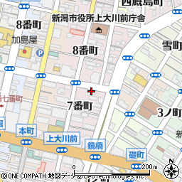 新潟本町生花市場周辺の地図