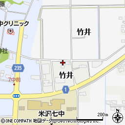 山形県米沢市竹井899周辺の地図