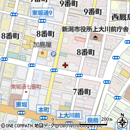 セブンイレブン新潟本町通店周辺の地図