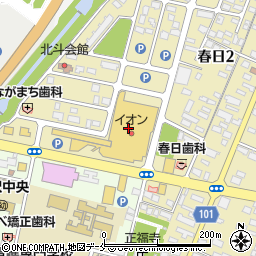 イオン米沢店屋上駐車場周辺の地図