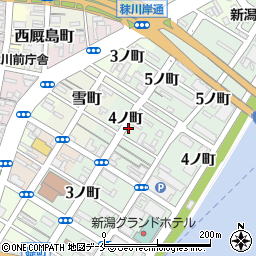 新潟県新潟市中央区礎町通（４ノ町）周辺の地図