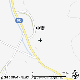 宮城県白石市越河平（古井沢）周辺の地図