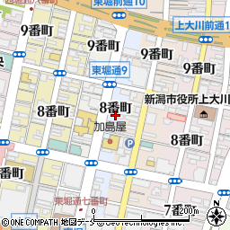 新潟県新潟市中央区東堀前通８番町1374周辺の地図