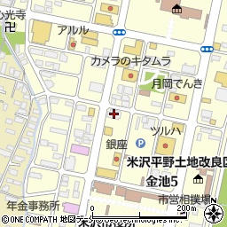 荘内銀行米沢西支店 ＡＴＭ周辺の地図