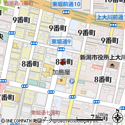 新潟県新潟市中央区東堀前通８番町1375周辺の地図