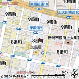 新潟県新潟市中央区東堀前通８番町1376周辺の地図