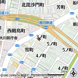 新潟県新潟市中央区新島町通（３ノ町）周辺の地図