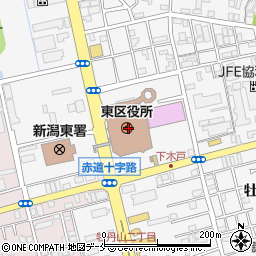 新潟市東区役所周辺の地図
