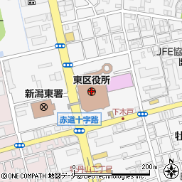 新潟市東区役所周辺の地図
