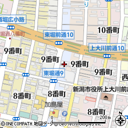 新潟県新潟市中央区東堀前通９番町周辺の地図