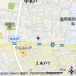 新潟県新潟市東区中木戸77周辺の地図