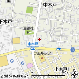 新潟県新潟市東区中木戸65周辺の地図